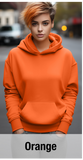 Orange Hoodie with Kangaroo Pocket