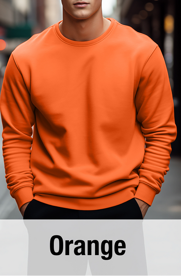 Sweat-shirt orange MOQ 50 PCS