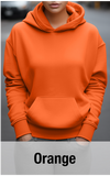 Orange Hoodie with Kangaroo Pocket