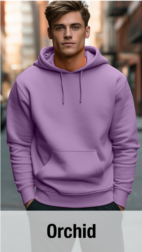 Orchid Hoodie with Kangaroo Pocket