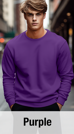 Sweat-shirt violet MOQ 50 PCS