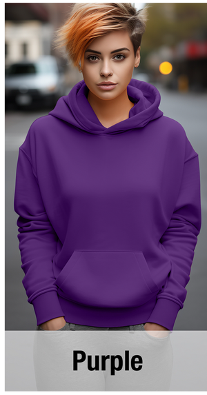 Purple Hoodie with Kangaroo Pocket