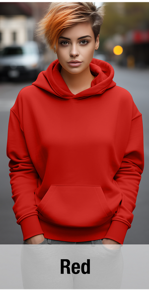 Red Hoodie with Kangaroo Pocket