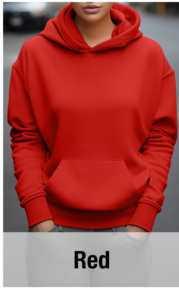 Red Hoodie with Kangaroo Pocket