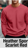 Sweat-shirt Heather Sport Scarlet MOQ 50 PCS