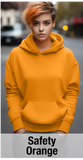 Safety Orange Hoodie with Kangaroo Pocket