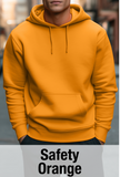 Safety Orange Hoodie with Kangaroo Pocket