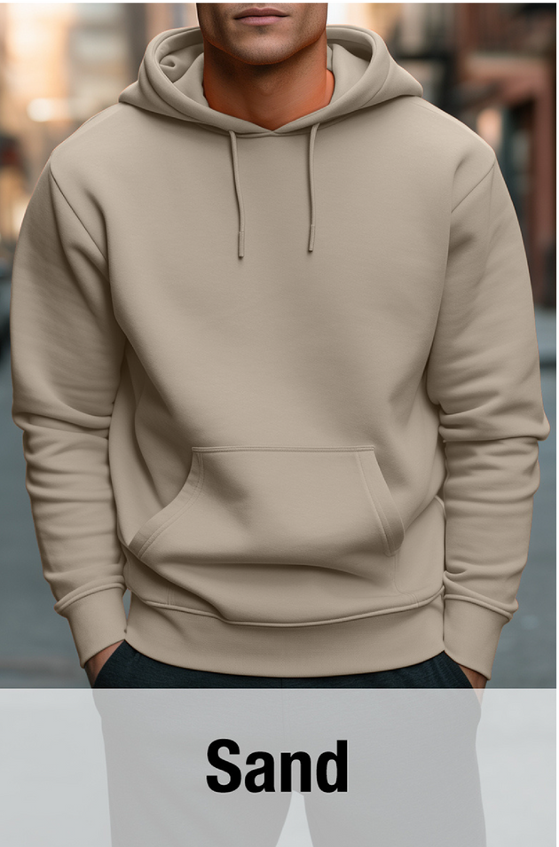 Sand Hoodie with Kangaroo Pocket