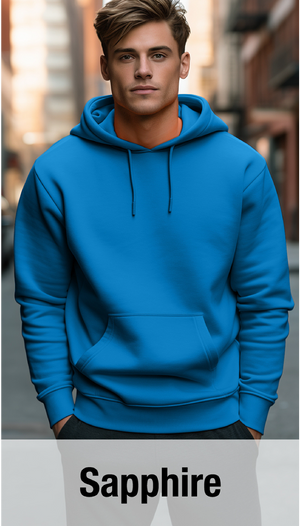 Sapphire Hoodie with Kangaroo Pocket-MOQ 50 pcs