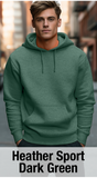 Heather Sport Dark Green Hoodie with Kangaroo Pocket