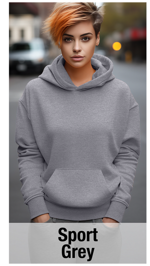 Sport Grey Hoodie with Kangaroo Pocket