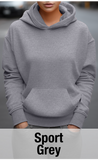 Sport Grey Hoodie with Kangaroo Pocket