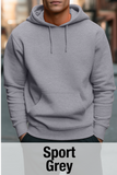 Sport Grey Hoodie with Kangaroo Pocket