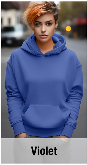 Violet Hoodie with Kangaroo Pocket