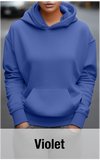 Violet Hoodie with Kangaroo Pocket