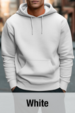 White Hoodie with Kangaroo Pocket