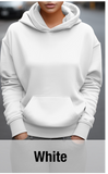 White Hoodie with Kangaroo Pocket