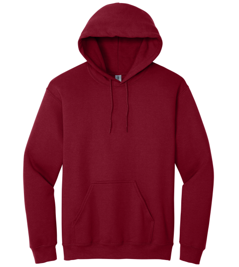 Cardinal Red Hoodie with Kangaroo Pocket