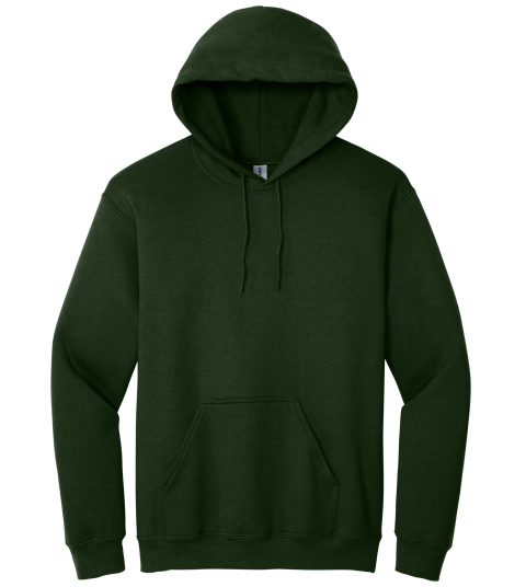 Forest Green Hoodie with Kangaroo Pocket