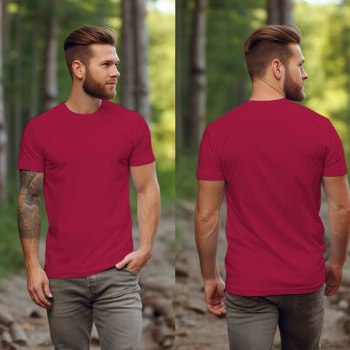 Antique Cherry Red T-Shirt -MOQ 50 pcs