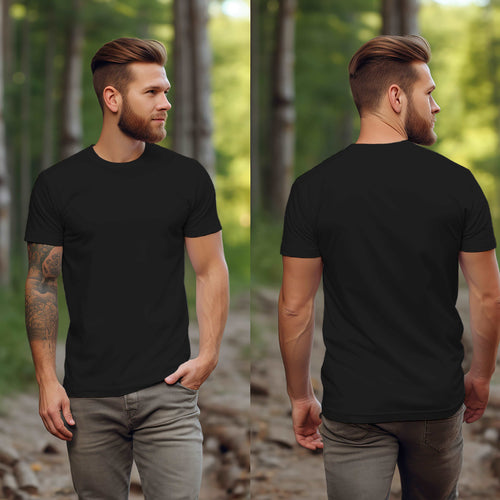 Black T-Shirt -MOQ 50 pcs