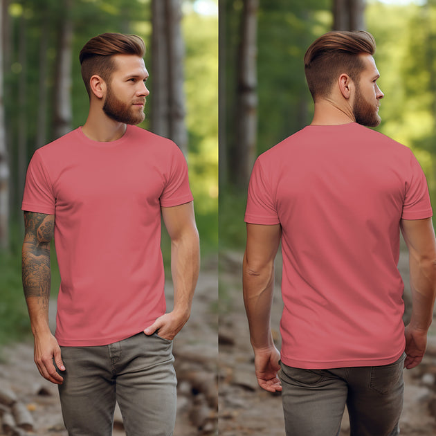 Coral Silk T-Shirt