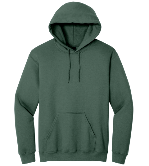 Heather Sport Dark Green Hoodie with Kangaroo Pocket