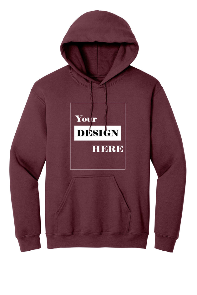 Heather Sport Dark Maroon Hoodie with Kangaroo Pocket