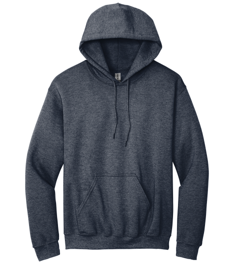 Heather Sport Dark Navy Hoodie with Kangaroo Pocket