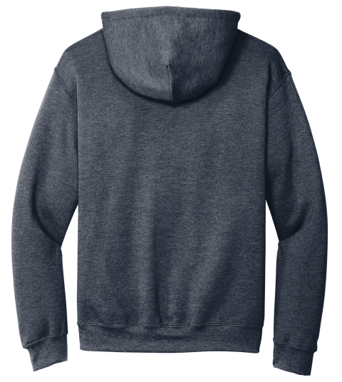 Heather Sport Dark Navy Hoodie with Kangaroo Pocket