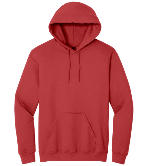 Heather Sport Scarlet Hoodie with Kangaroo Pocket