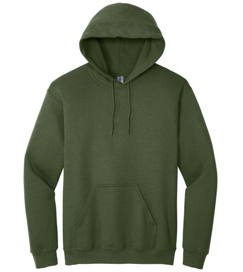 Military Green Hoodie with Kangaroo Pocket