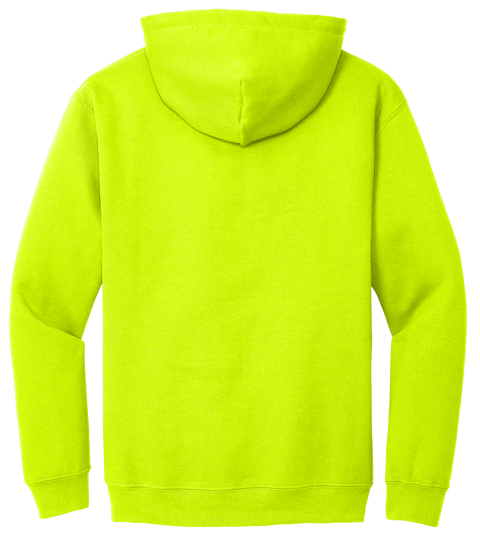 Safety Green Hoodie with Kangaroo Pocket