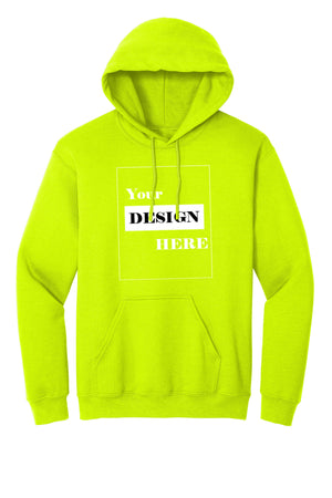 Safety Green Hoodie with Kangaroo Pocket