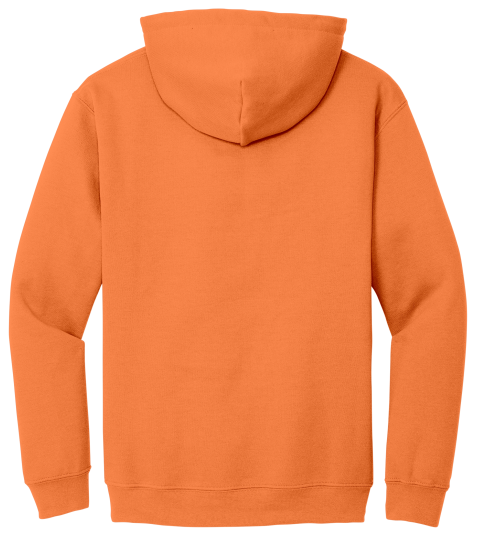 Safety Orange Hoodie with Kangaroo Pocket