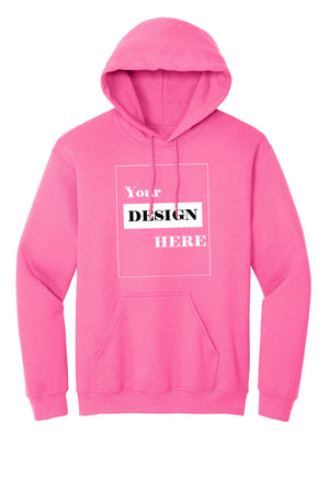 Safety Pink Hoodie with Kangaroo Pocket